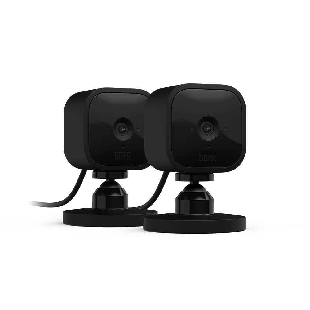 2 Pack Blink Mini 1080p WiFi Security Camera with Motion Detection, Night Vision