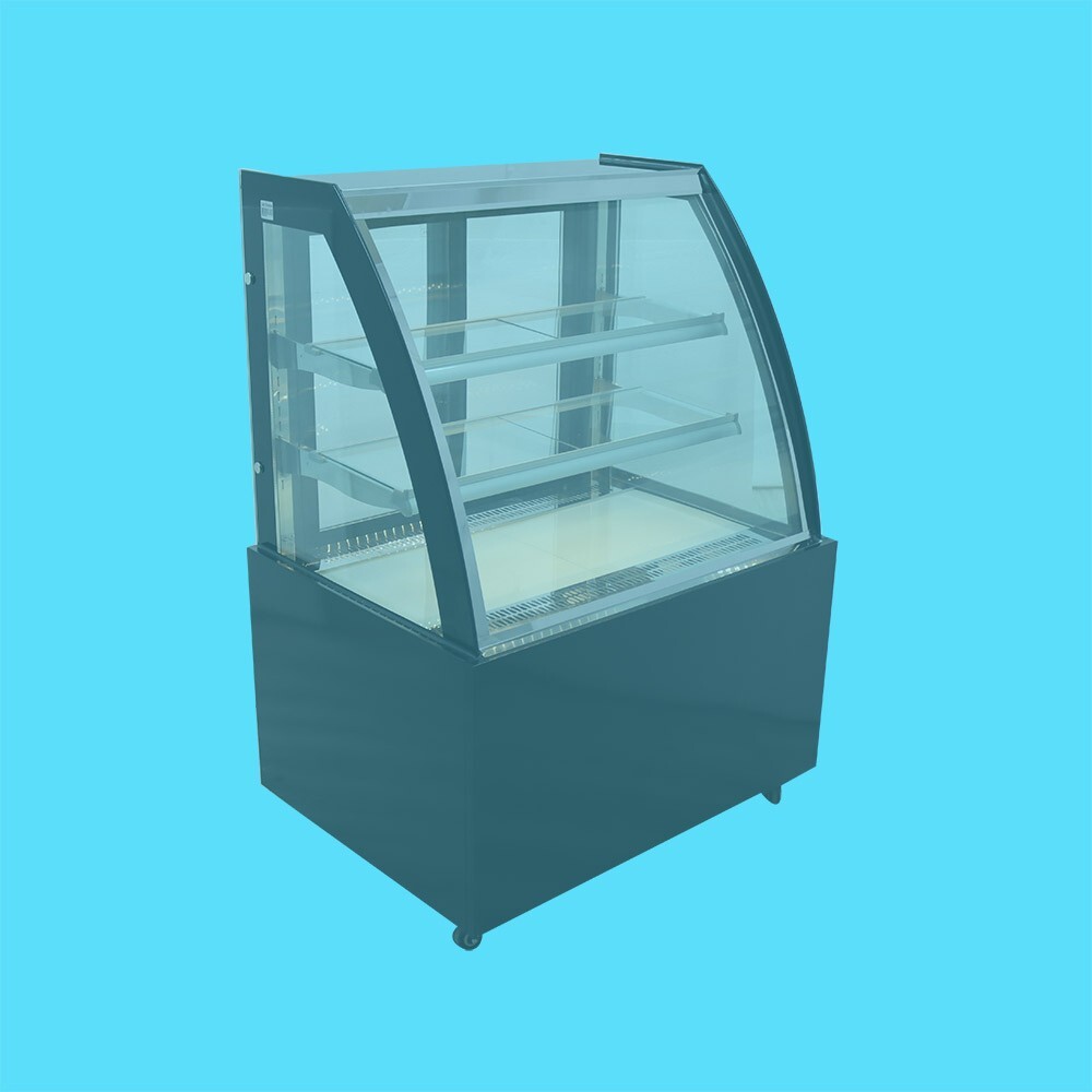 Floor-type Refrigerators Cake Showcase Bakery Display Cabinet220V w/Glass Shield