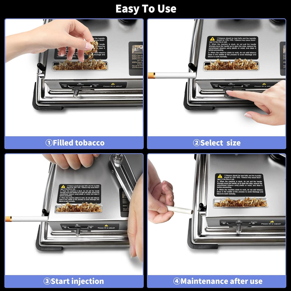 ROWISE New Version Cigarette Rolling Machine, Portable Manual Cigarette Injector