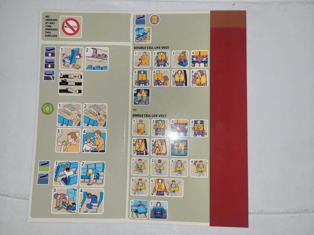 Delta Airlines MD-88 Safety Card