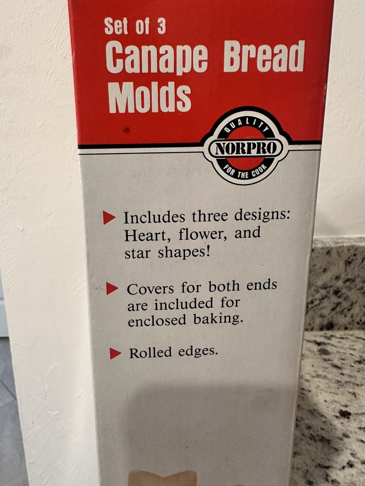 Norpro Set of 3 CANAPE BREAD MOLDS