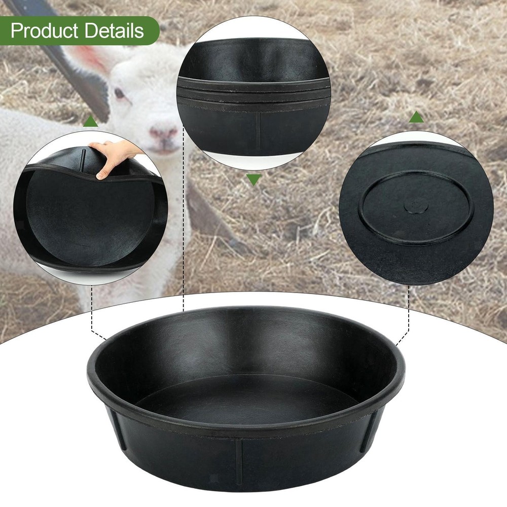 Horse feed Bucket Utility Bucket Supply Sturdy Stackable Rubber Feeder Pan feed