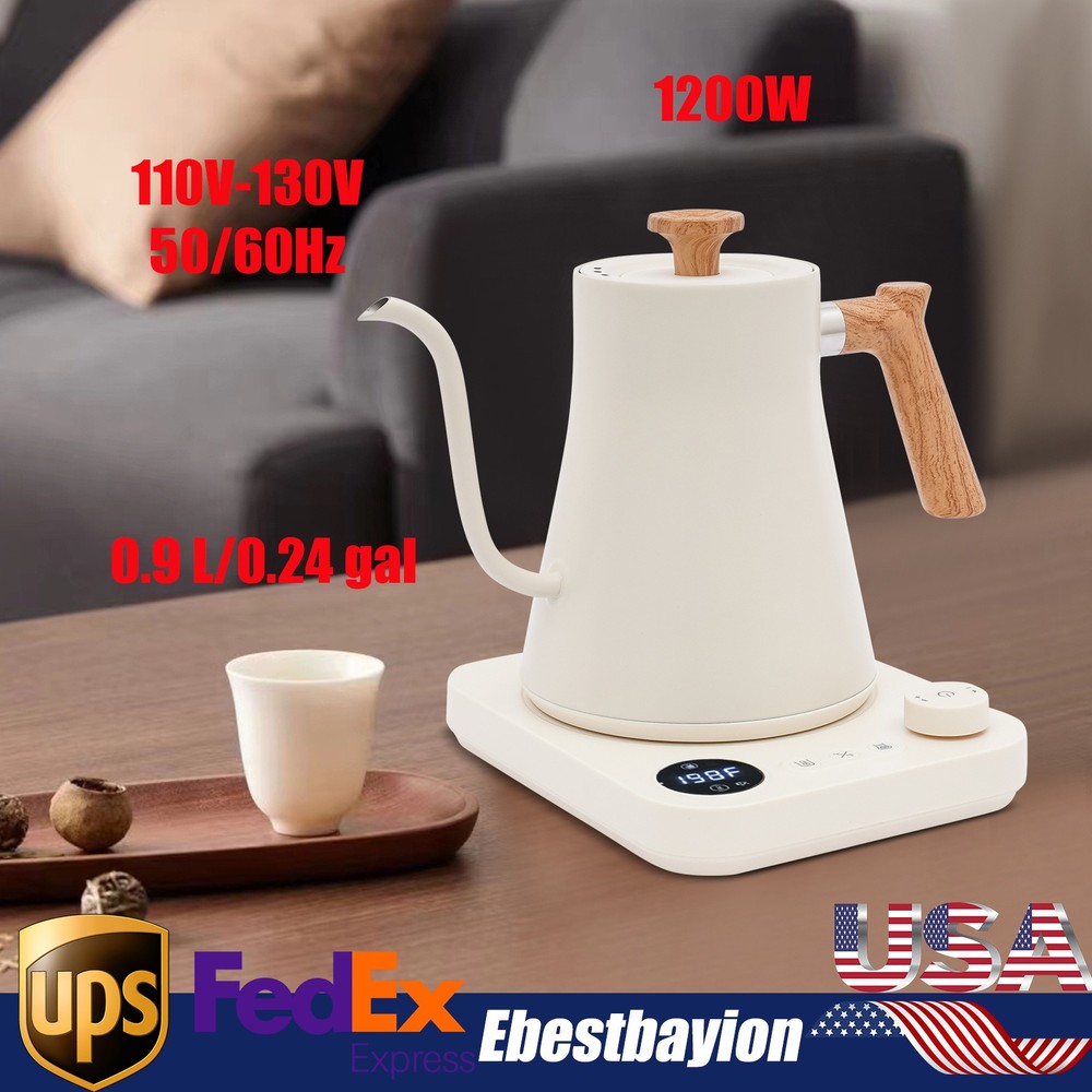 Tabletop Electric Gooseneck Kettle 1200W Electric Tea Kettle w/ Memory Function