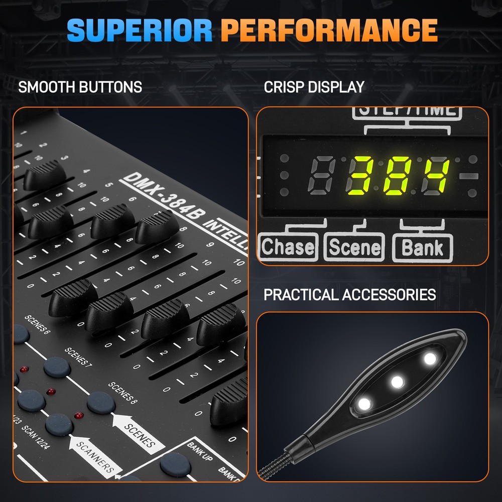 DMX 384 512 Channels Operator Console Controller For Stage Lighting DJ Party US