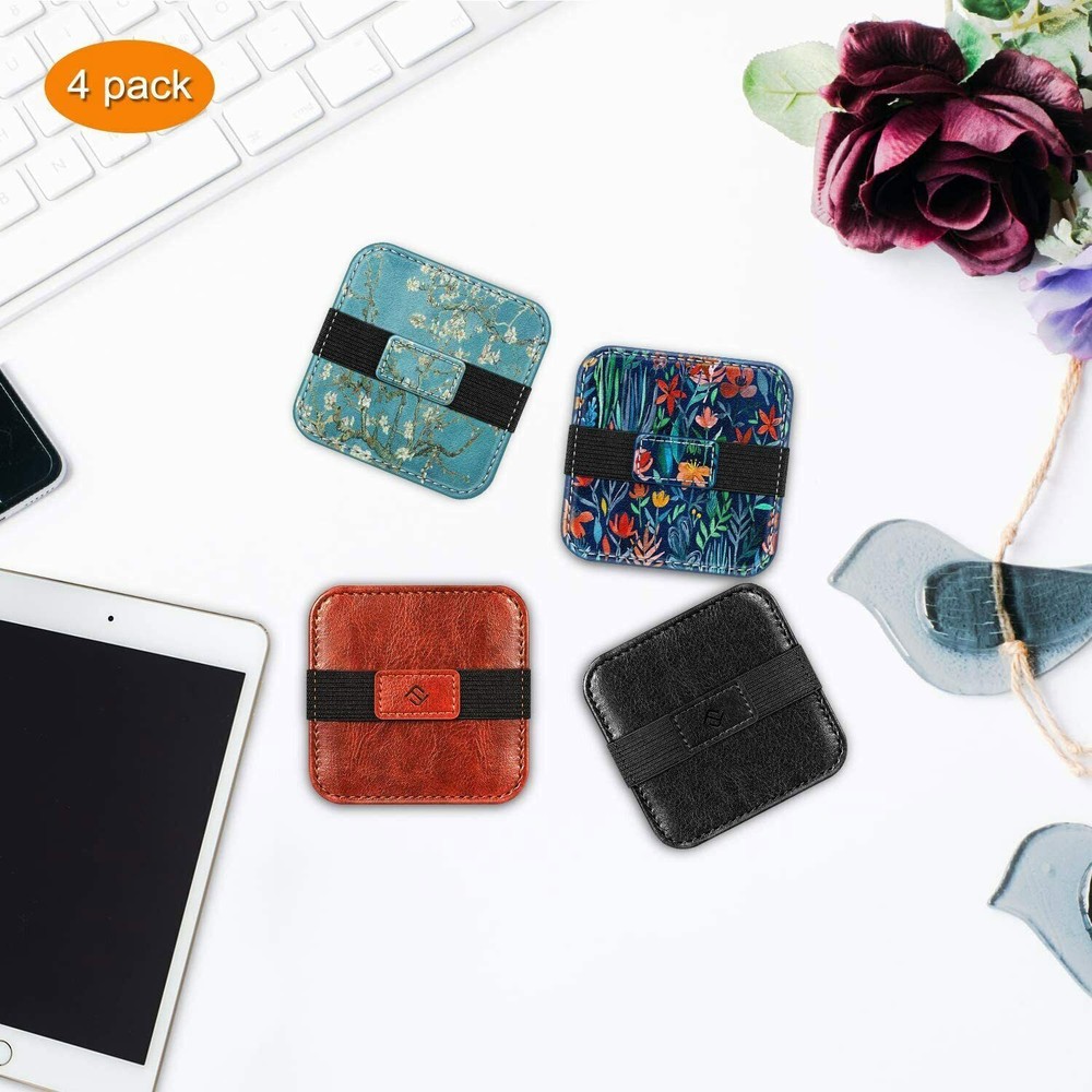 【4 Pack 】Screen Cleaning Pad Soft Cloth Wipes w Elastic Strap for iPad MacBook