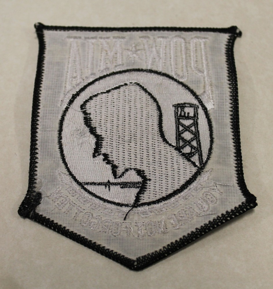 POW MIA Black Biker Jacket Patch