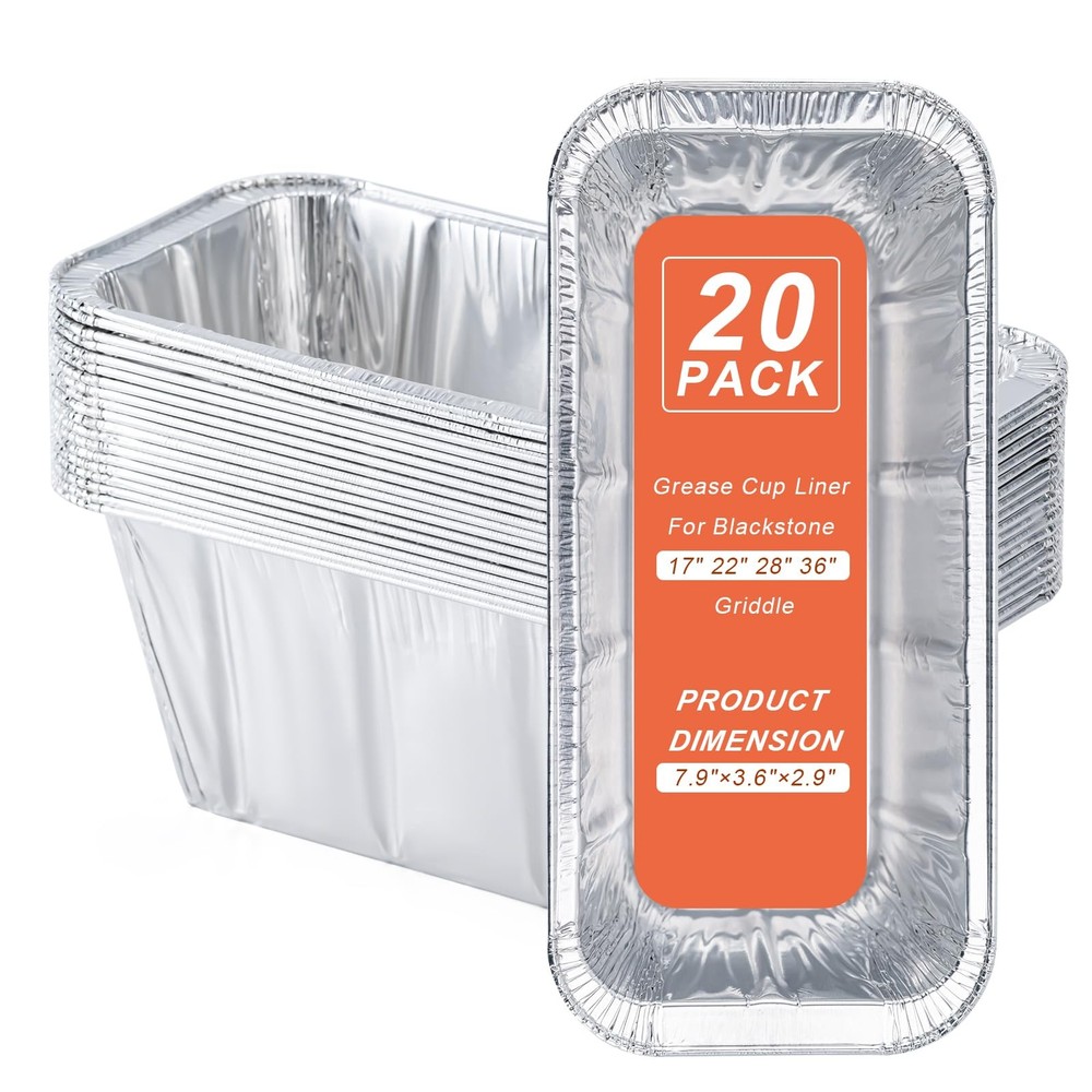 20 Pack Blackstone Griddle Accessories 5017 Grease Cup Liners