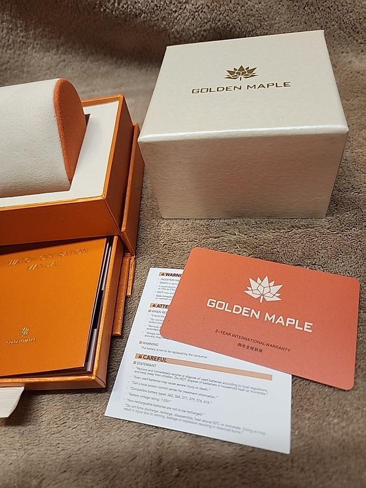 Golden Maple Watch Empty Box