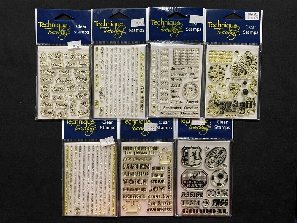 TECHNIQUE TUESDAY ASSORTED CLEAR STAMPS