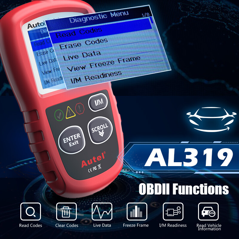 2026 Autel Autolink AL319 OBD2 CAN OBDII Car Code Reader Diagnostic Scanner Tool