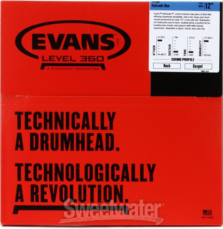 Evans Hydraulic Series Drumhead - 12" - Blue