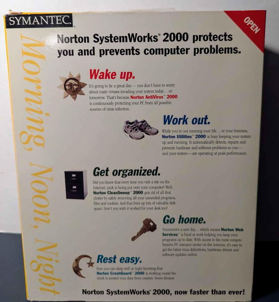 NORTON SYSTEM WORKS 2000 3.0 SYMANTEC WINDOWS 95/98 BOX