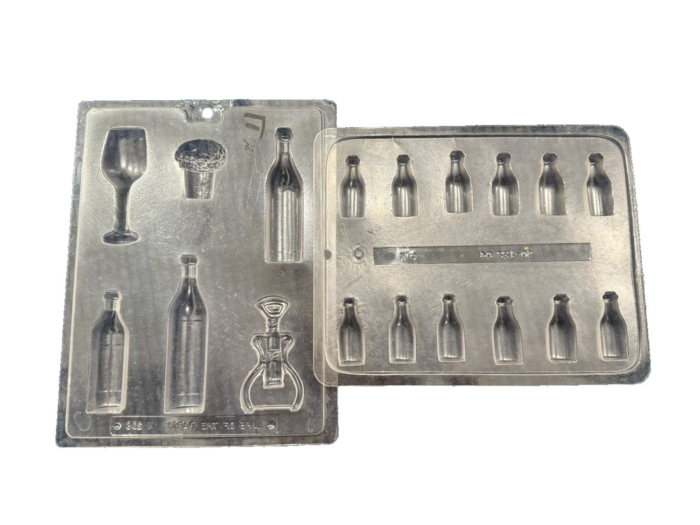 2 chocolate wine  plastic mold