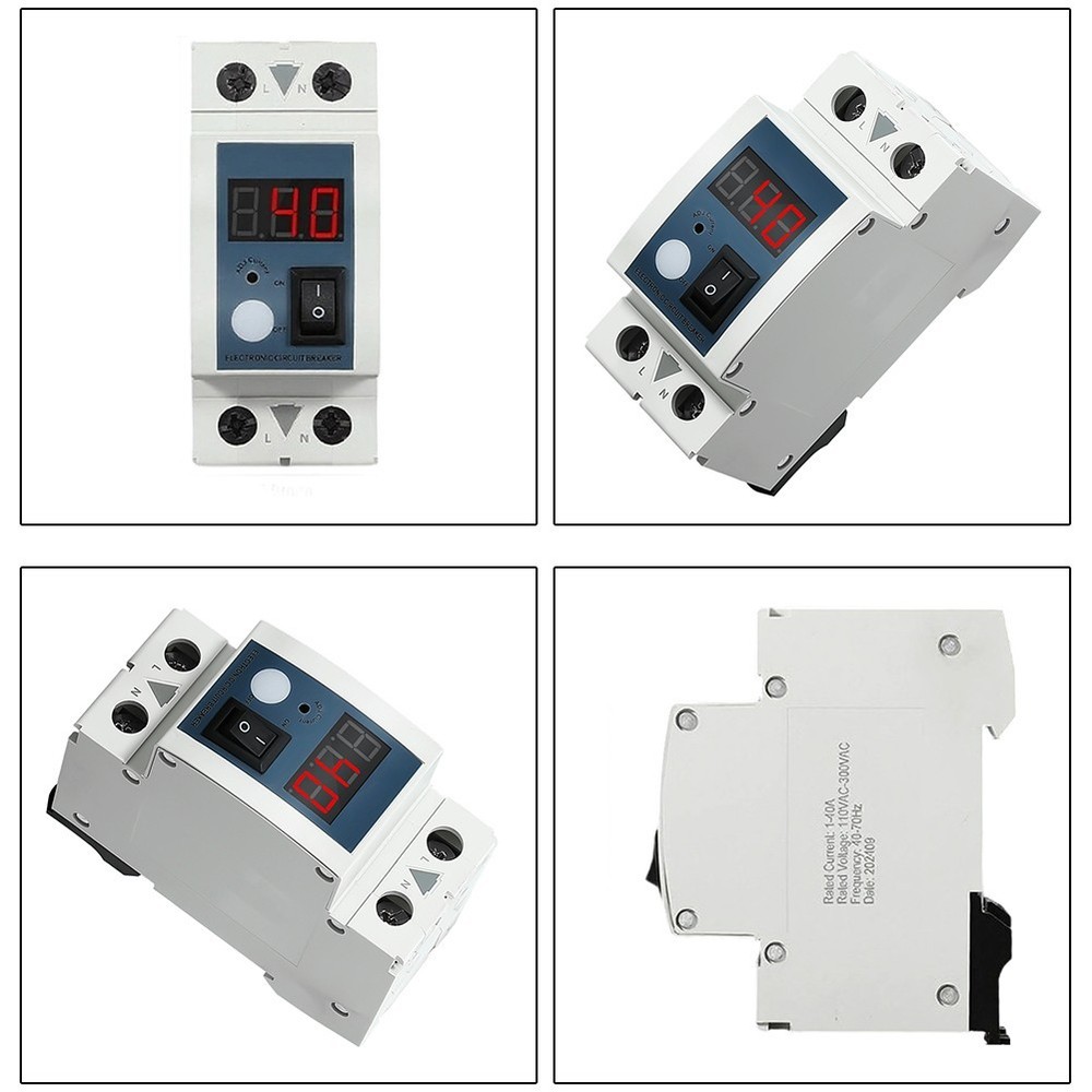Boat Type Switch Overcurrent Protector for 110V 220V 240V AC Circuits 1A to 40A