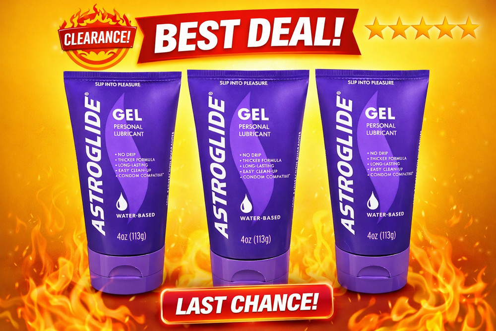 Astroglide Personal Water-Based Lubricant Gel 4oz---**THREE PACK**