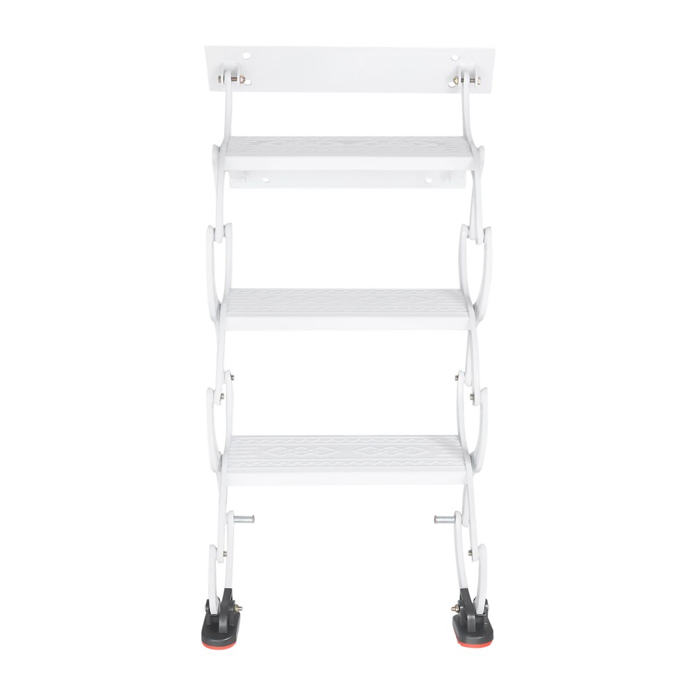 Wall Mounted Attic Ladder, Pull Down Telescoping Step Ladder, 3 Steps Ladder