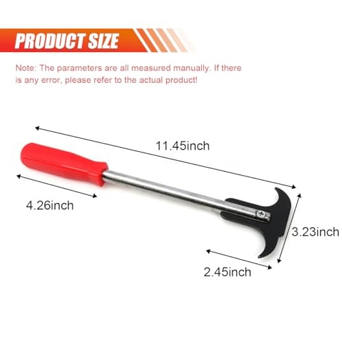 Oil Seal Disassembly Wrench Puller, Seal Puller Tool with Dual Hook Tips Red