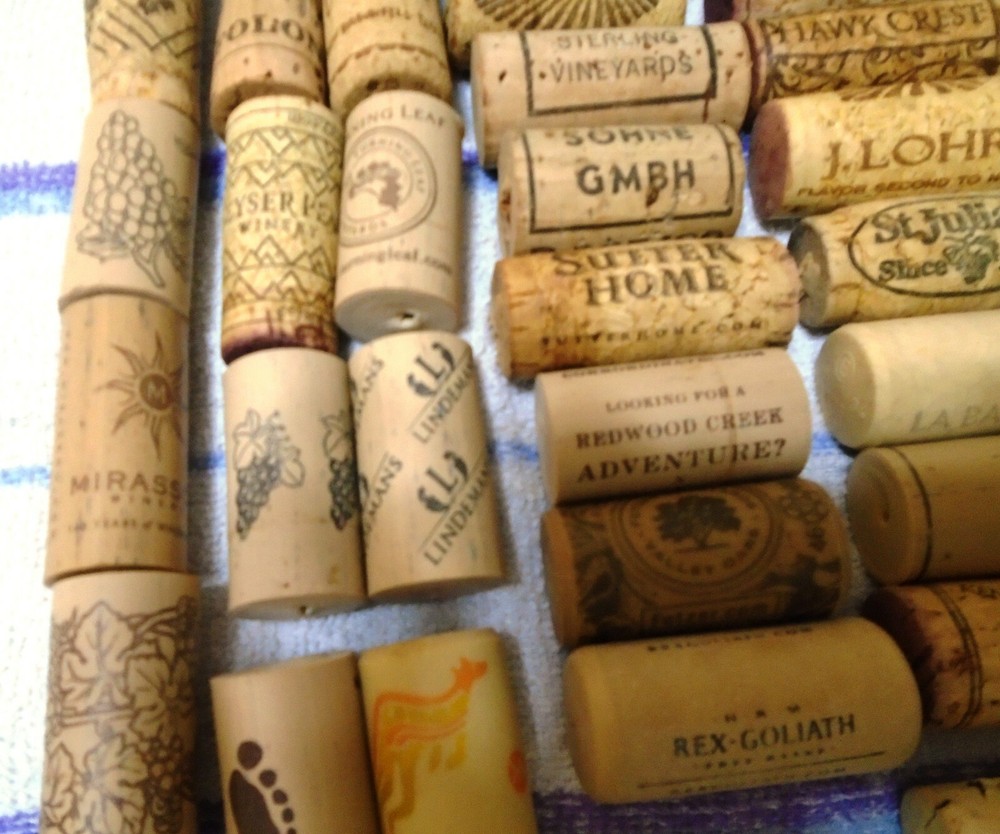 150 Wine Corks for Crafts, 72 different brands