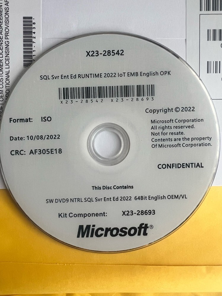 Microsoft SQL Server 2022 Enter. DVD + license package RRP €27,499 ✔| new! DE...