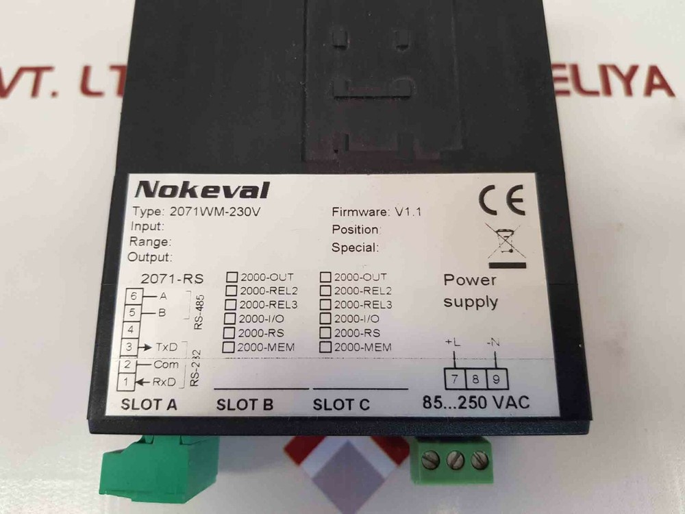 Nokeval 2071wm-230v process panel meter