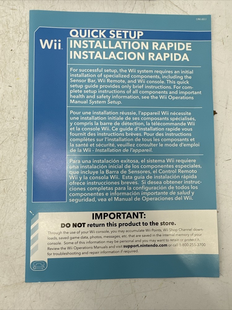 Wii Operations Manual Channels and Settings, System Setup, Wii Wheel ECT