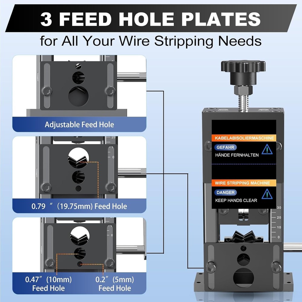 Electric Wire Stripper Machine, 0.06"-1.18" Automatic Wire Stripping Machine,...
