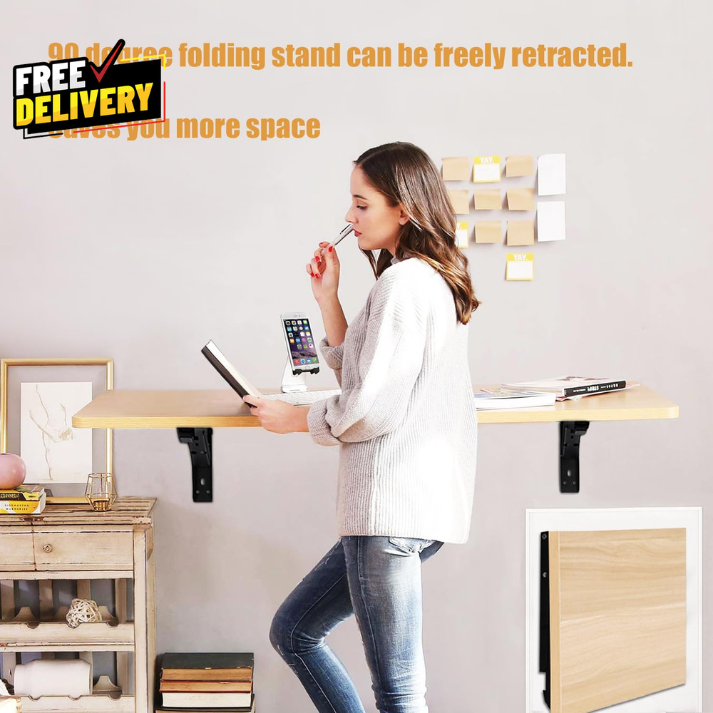 Wall Table Fold down Hinge 90 Degree Self-Locking Folding Hinge Save Space Drop