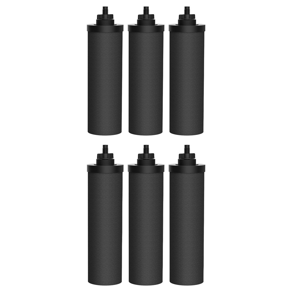 6x Black Replacement Water Filter Activated Carbon F Gravity Water Filter System