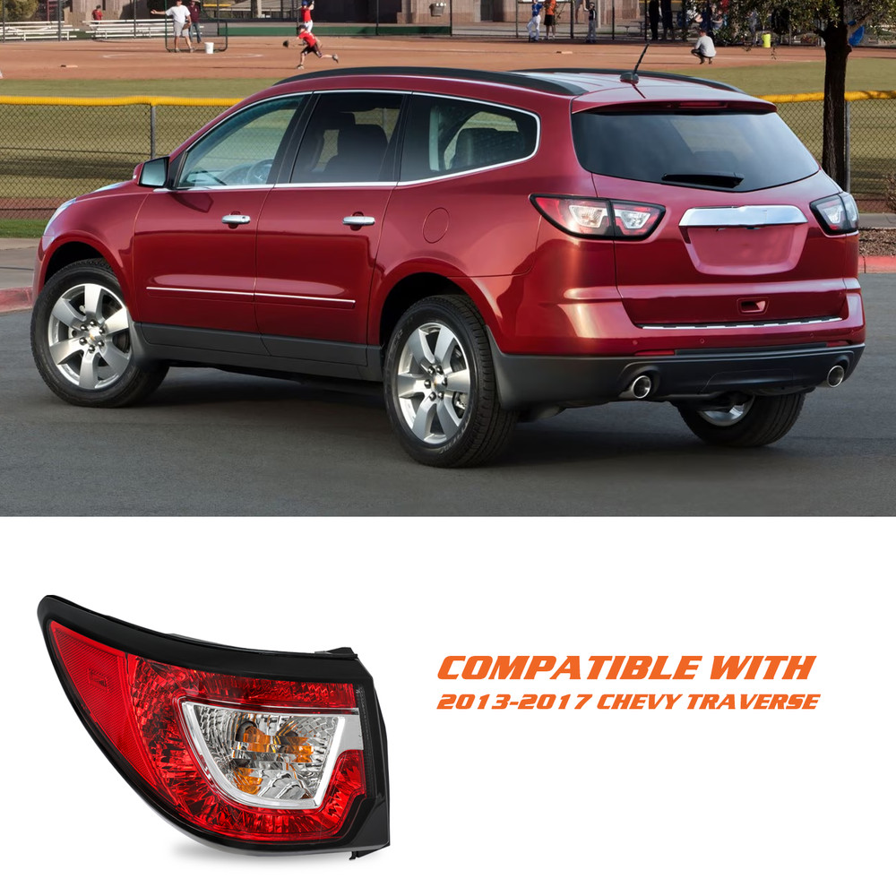 Tail Light For 2013-2017 Chevy Traverse Tail Lamp Rear Outer Driver Side w/ Bulb