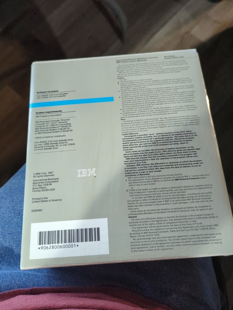 IBM DOS 3.30 Disk Operating System 1987 1st Edition 5.25 Software Disks NOS