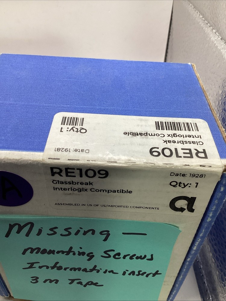 Alula RE109 Glassbreak Interlogix Compatible Security Sensor 🟣 *missing parts*