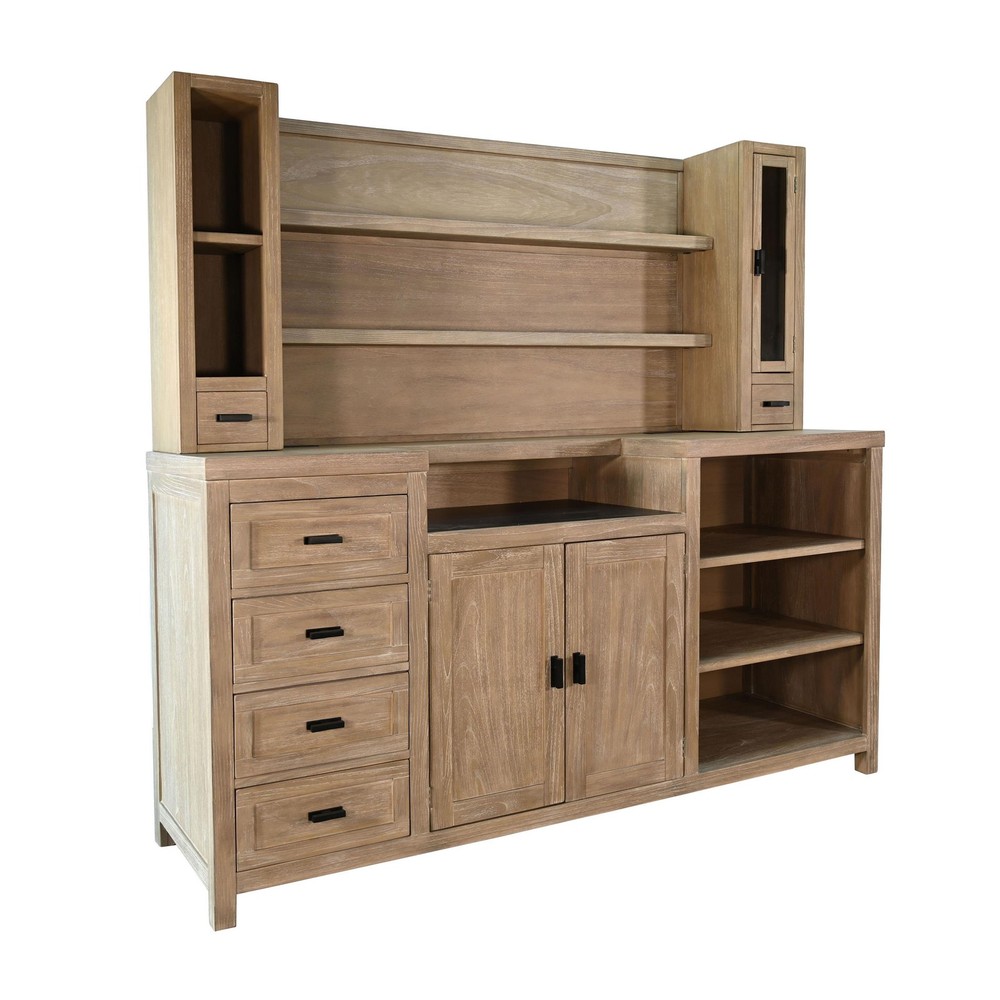 Sunny Designs Wheat Home Bar with Hutch
