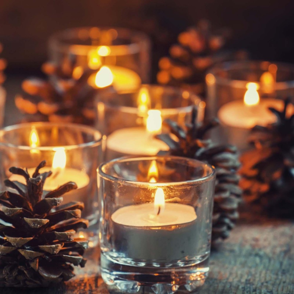 10pc White Unscented Mini Tea Light Candles Bulk 2.5Hr Smokeless Dripless
