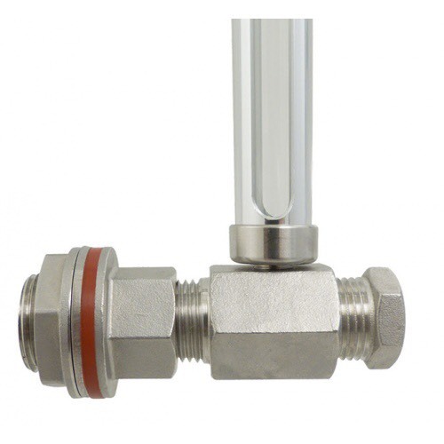 11" Sight Glass Stainless Steel Weldless Homebrewing kettle / Sanke Keggle Gauge