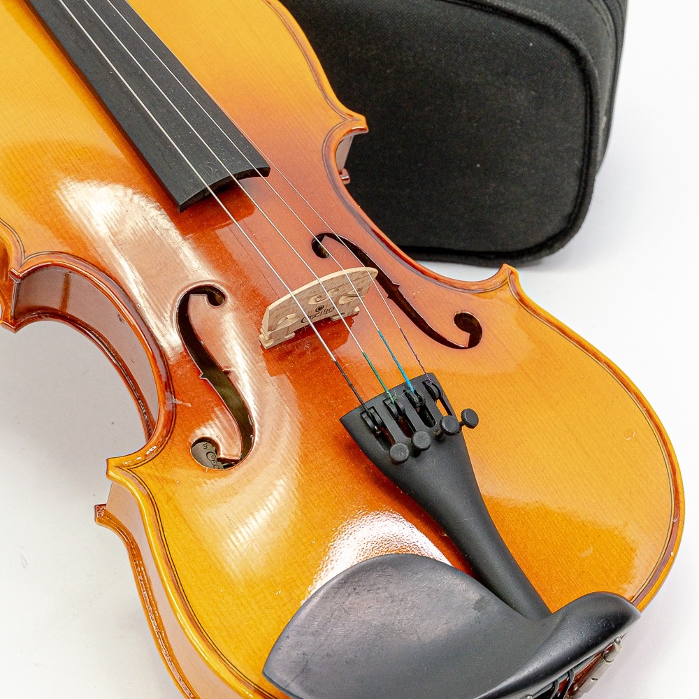 Mendini by Cecilio MV400 Solid Wood Violin – Beginner/Student Model with Case