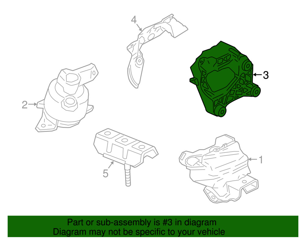 Genuine GM Engine Mount Engine Side Bracket 84060315