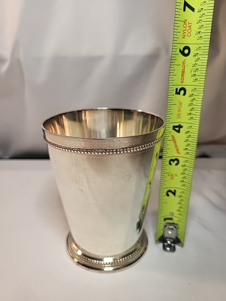 Decorative Vase Cup Mint Julep Cup Silver Plated Brass 12oz.