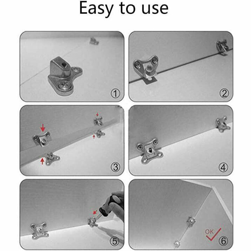 Butterfly Corner Brace L Shape Bracket Removable Corner Code Support Connector