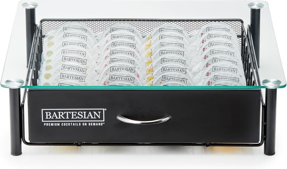 Cocktail Capsule Drawer (36 Capsules) | Stylish Bar Organizer | Bartesian Home