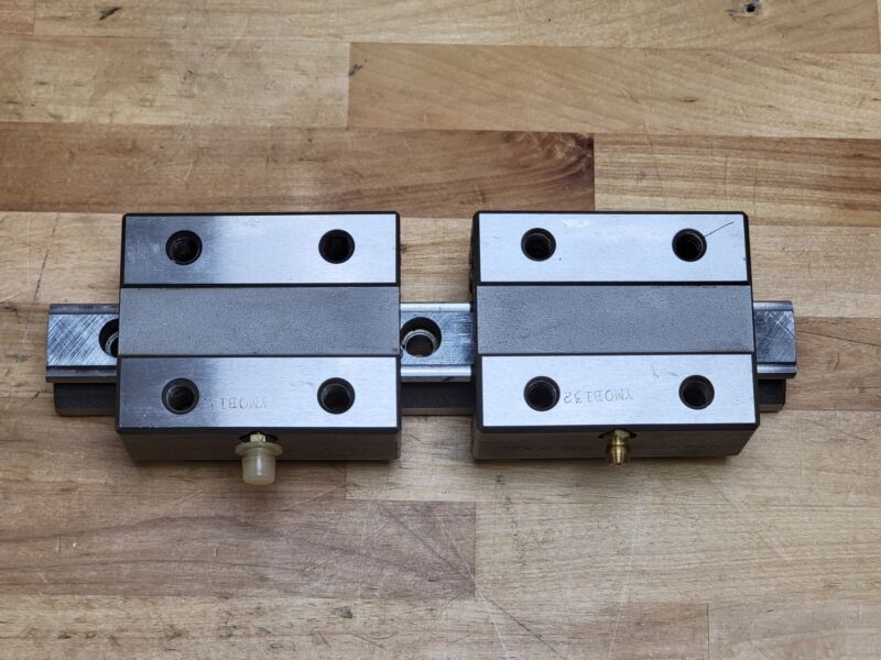 THK NSR25TBA, 8" Linear Rail with 2 Bearing Blocks