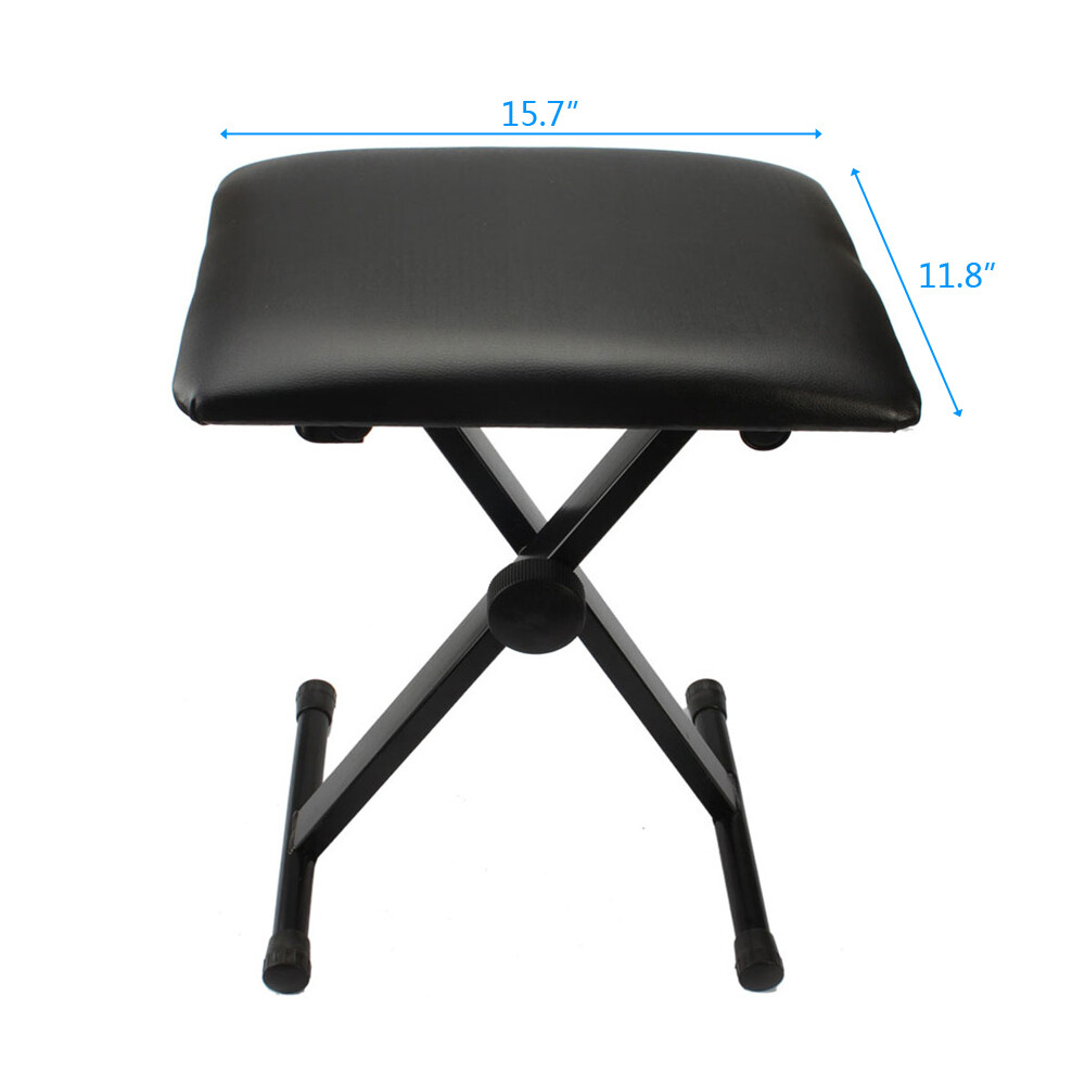 Hot Sale Adjustable Folding Piano Bench Stool Seat Black ----