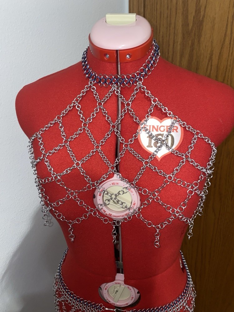 Chain Top - Blue And silver