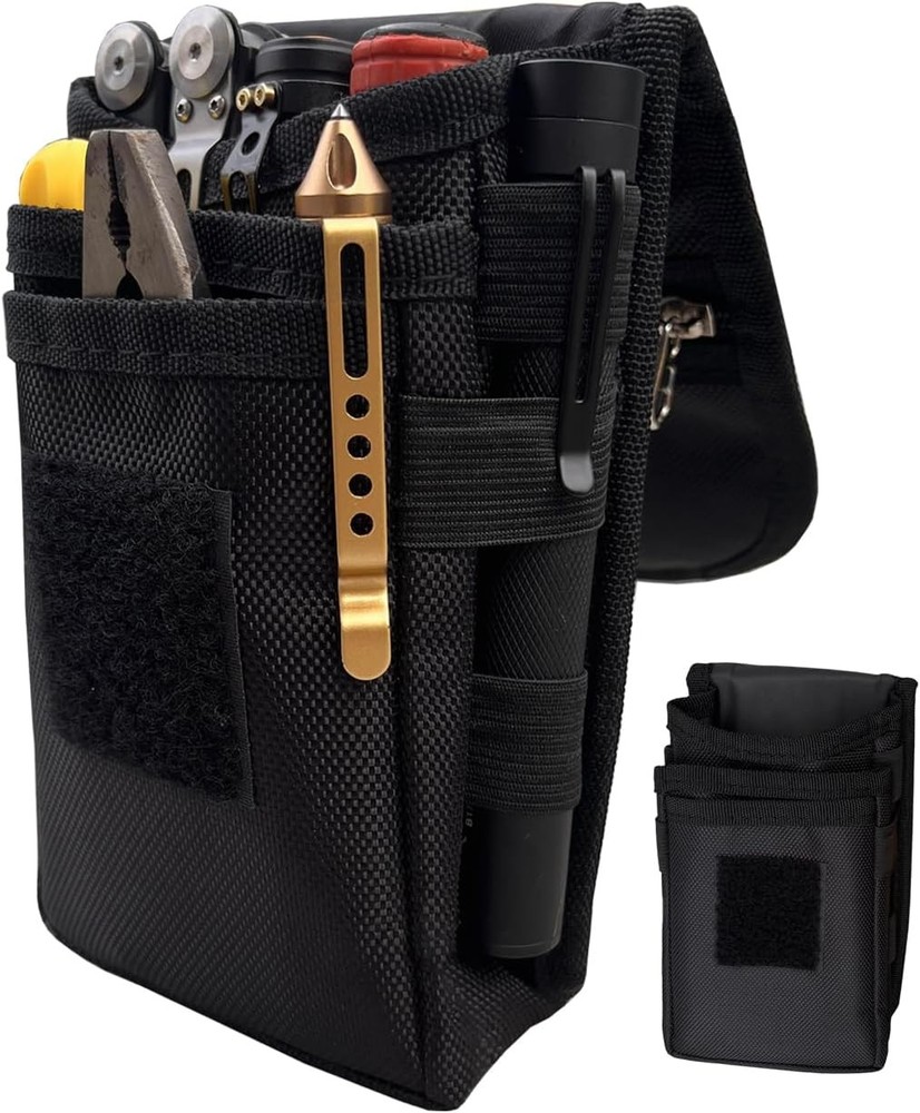 Belt Tool Pouch Holster, Multitool Organizer for EDC Gears black