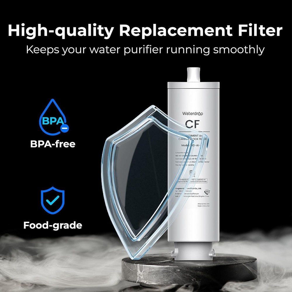 Waterdrop WD-A1-CF Filter,Replacement for WD-A1 Reverse Osmosis water Dispenser