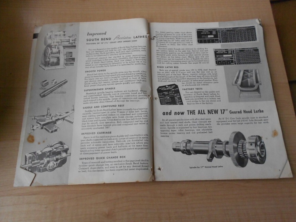 1963 South Bend Precision Machine Tools Catalog 6301 Original Information