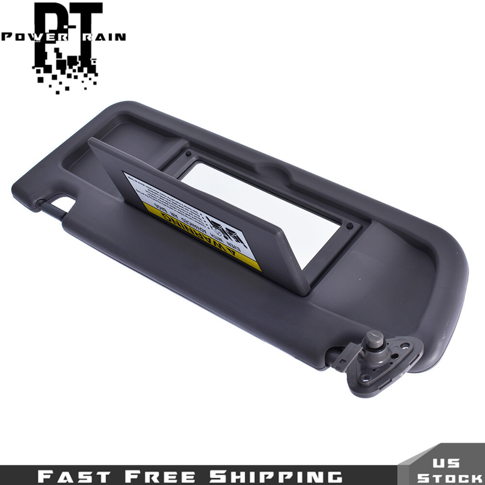 For Honda Civic 2006-2011 Front Left Driver Side Drak Gray Sun Visor With Mirror