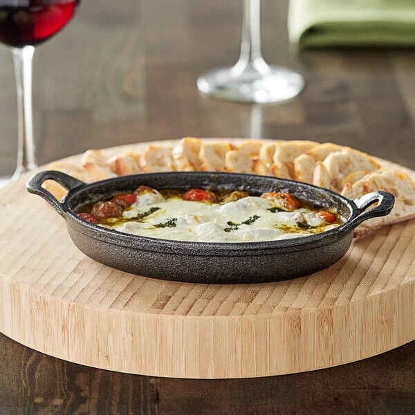Valor Pre-Seasoned Mini Cast Iron Oval Casserole Dish (select size below)