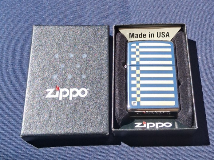 2016 Lighter Zippo Planeta Upscale Jewel Checker Stripe Unfired