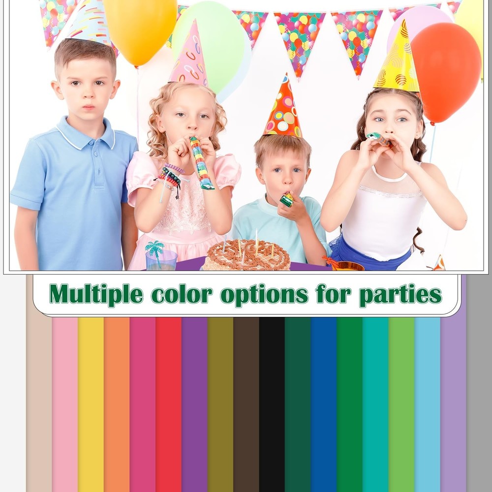 Purple 14 Pack 54 x 108 Inch Plastic Tablecloths, Disposable Rectangle Tablec...