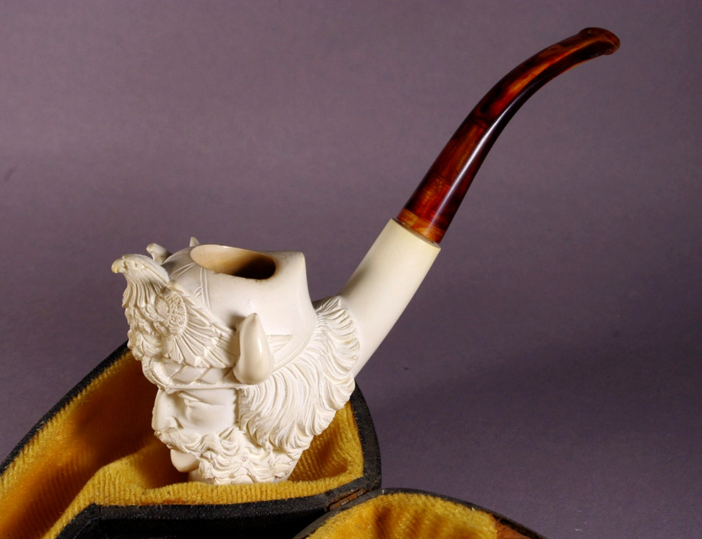 Vintage pipe Meerschaum EAGLE deco pipe (№10)